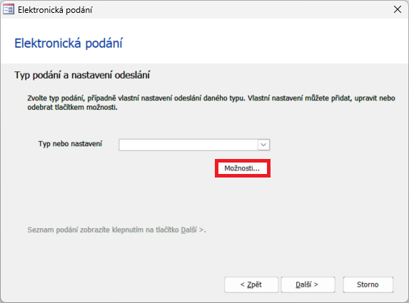 Dialog Elektronická podání Dialog Elektronická podání