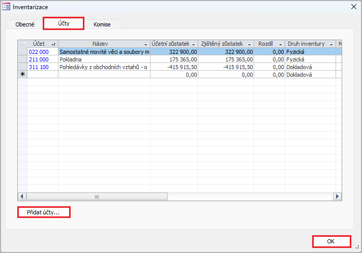Předvyplněné údaje
