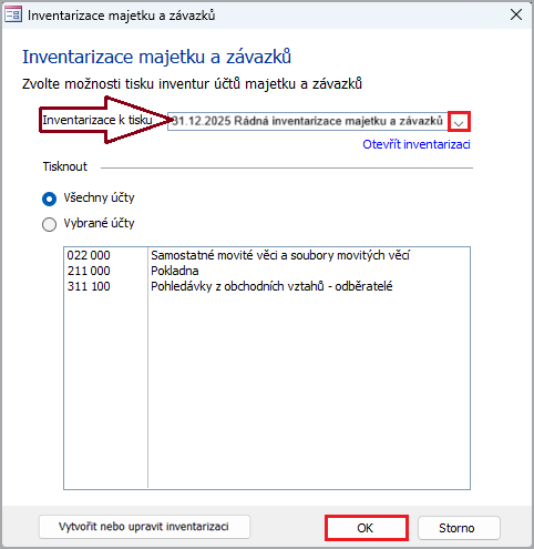 Inventarizace k tisku